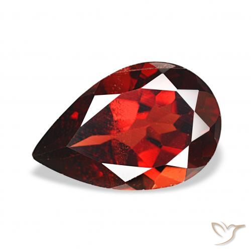 3.90ct Vermelho brilhante Granada Almandina, Formato de pêra, VS