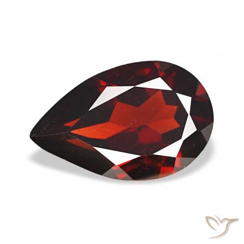 2.93ct Vermelho escuro Granada Almandina, Formato de pêra, VS
