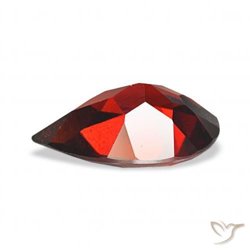 Granada Almandina Vermelho escuro Natural 2.93ct, Formato de pêra, VS