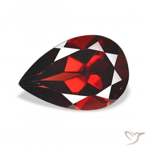 3.58ct Vermelho escuro Granada Almandina, Formato de pêra, VS