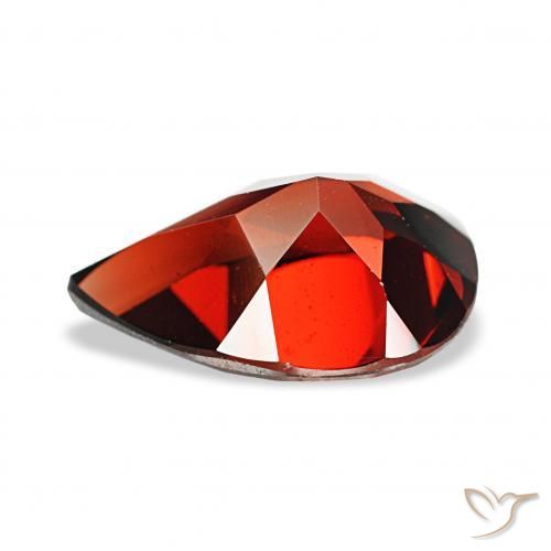 Granada Almandina Vermelho escuro Natural 3.58ct, Formato de pêra, VS