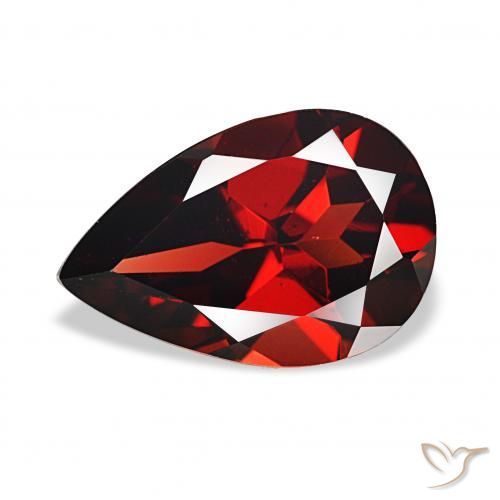 3.66ct Vermelho escuro Granada Almandina, Formato de pêra, VVS-VS