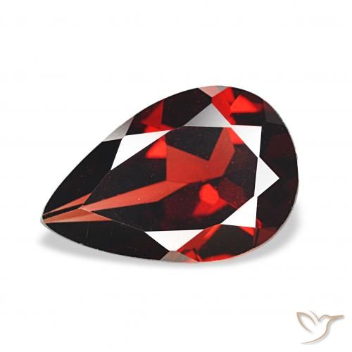 3.13ct Vermelho escuro Granada Almandina, Formato de pêra, VVS-VS