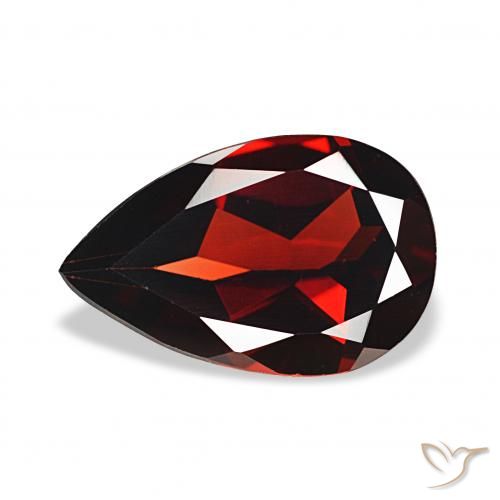 3.05ct Vermelho escuro Granada Almandina, Formato de pêra, VVS-VS
