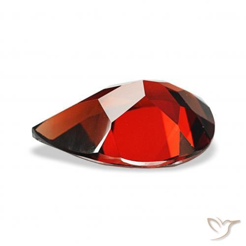 Granada Almandina Vermelho escuro Natural 3.05ct, Formato de pêra, VVS-VS