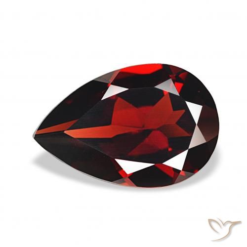 3.30ct Vermelho escuro Granada Almandina, Formato de pêra, VVS-VS