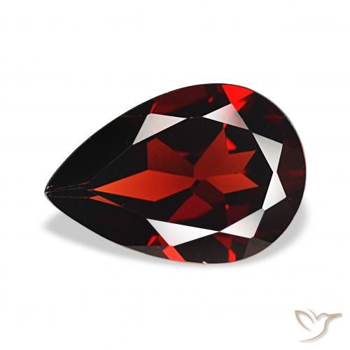 3.22ct Vermelho escuro Granada Almandina, Formato de pêra, VVS-VS