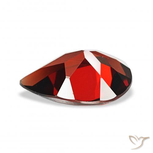 Granada Almandina Vermelho escuro Natural 3.22ct, Formato de pêra, VVS-VS