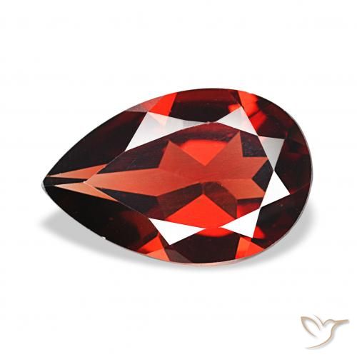 2.90ct Vermelho escuro Granada Almandina, Formato de pêra, VVS-VS