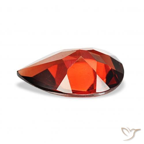 Granada Almandina Vermelho escuro Natural 2.90ct, Formato de pêra, VVS-VS