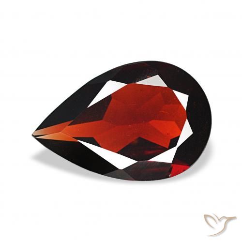 2.36ct Vermelho escuro Granada Almandina, Formato de pêra, VVS-VS