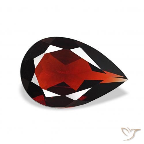 Granada Almandina Vermelho escuro Natural 2.36ct, Formato de pêra, VVS-VS
