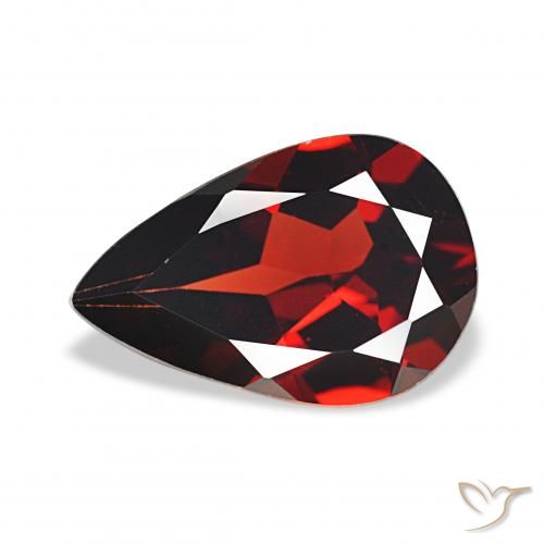 3.17ct Vermelho escuro Granada Almandina, Formato de pêra, VVS-VS