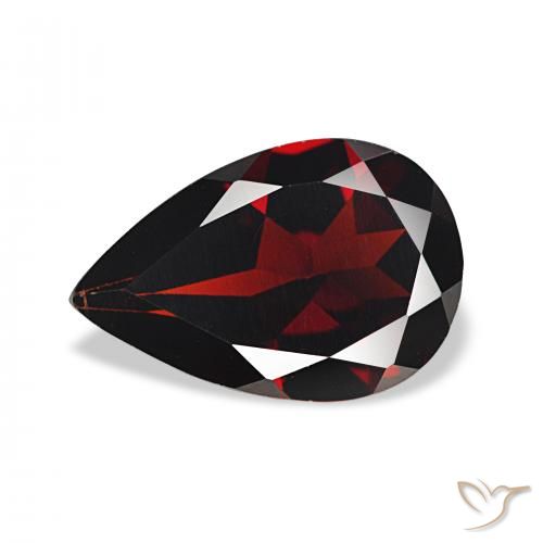 3.20ct Vermelho escuro Granada Almandina, Formato de pêra, VVS-VS
