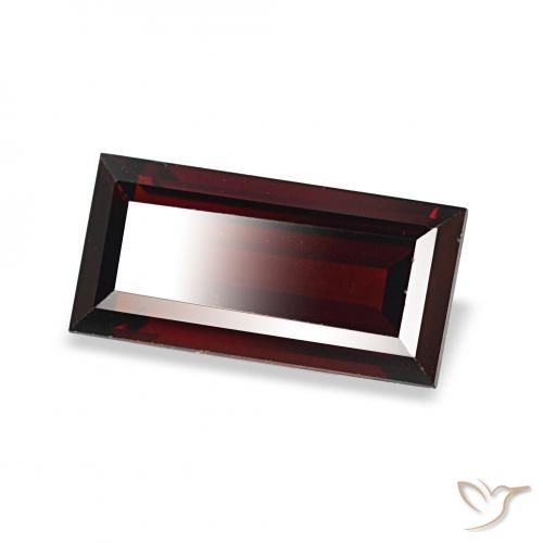 Granada Almandina Vermelho escuro Natural 1.67ct, baguete, VVS-VS