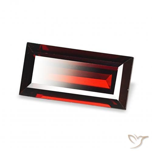 Granada Almandina Vermelho Sangue Profundo Natural 1.92ct, baguete, VVS-VS