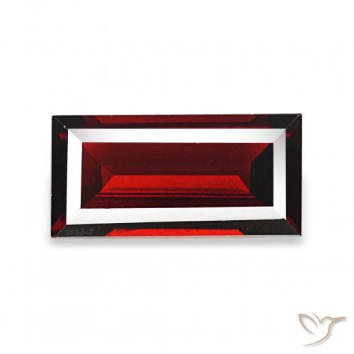 1.83ct Vermelho Sangue Profundo Granada Almandina, baguete, VVS-VS