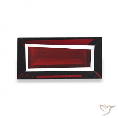 2.07ct Vermelho Sangue Profundo Granada Almandina, baguete, VVS-VS