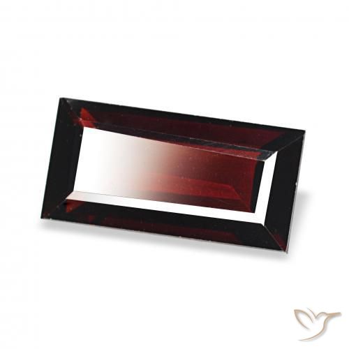 Granada Almandina Vermelho Sangue Profundo Natural 2.07ct, baguete, VVS-VS
