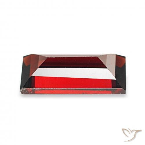 Granada Almandina Vermelho Sangue Profundo Natural 2.07ct, baguete, VVS-VS