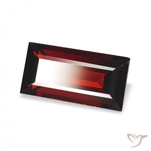Granada Almandina Vermelho Sangue Profundo Natural 1.67ct, baguete, VVS-VS