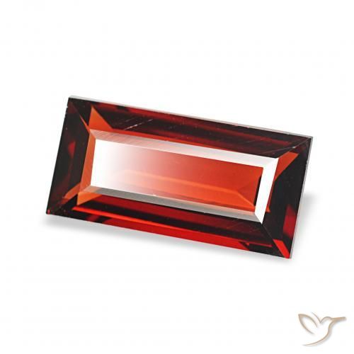 Granada Almandina Vermelho escuro Natural 1.76ct, baguete, VVS