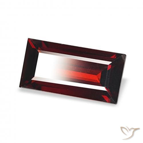 Granada Almandina Vermelho Sangue Profundo Natural 1.77ct, baguete, VVS