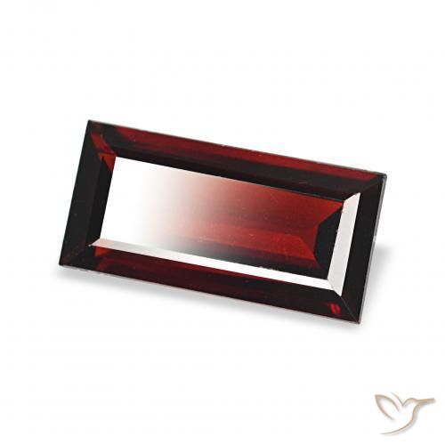 Granada Almandina Vermelho Sangue Profundo Natural 1.56ct, baguete, VVS