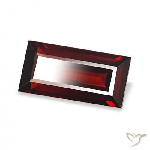 Granada Almandina Vermelho escuro Natural 1.84ct, baguete, VVS