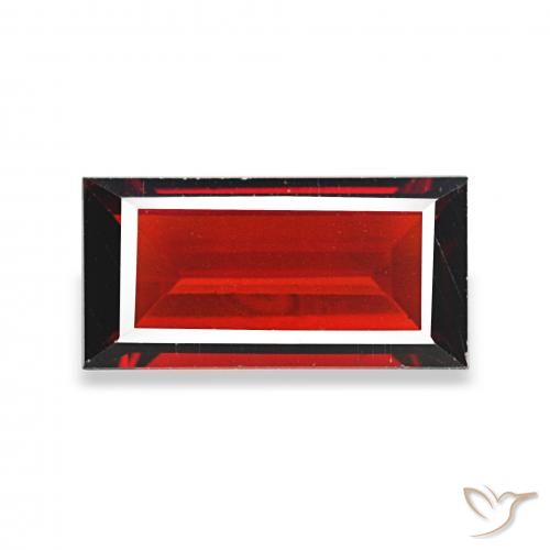 1.68ct vermelho médio Granada Almandina, baguete, VVS-VS