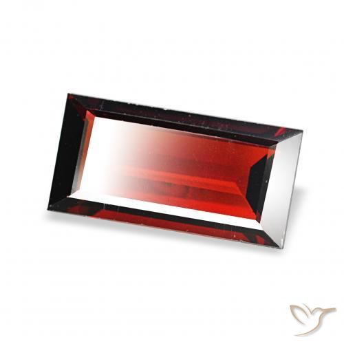 Granada Almandina vermelho médio Natural 1.68ct, baguete, VVS-VS