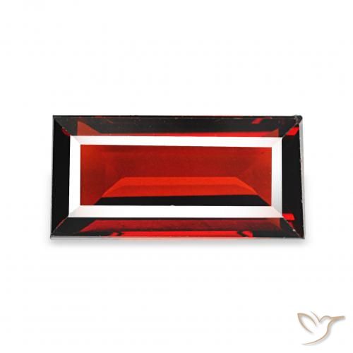 Granada Almandina groselha vermelha Natural 2.04ct, baguete, VVS