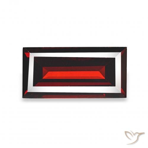 1.72ct Vermelho escuro Granada Almandina, baguete, VVS