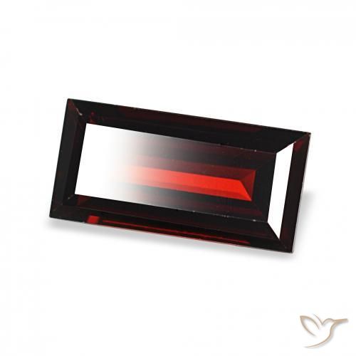 Granada Almandina Vermelho escuro Natural 1.72ct, baguete, VVS