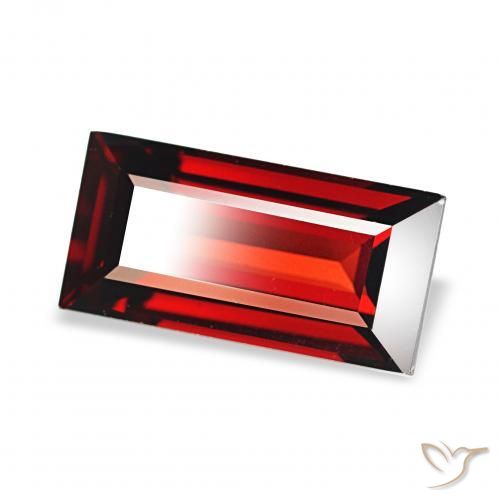 Granada Almandina Vermelho escuro Natural 2.51ct, baguete, VVS