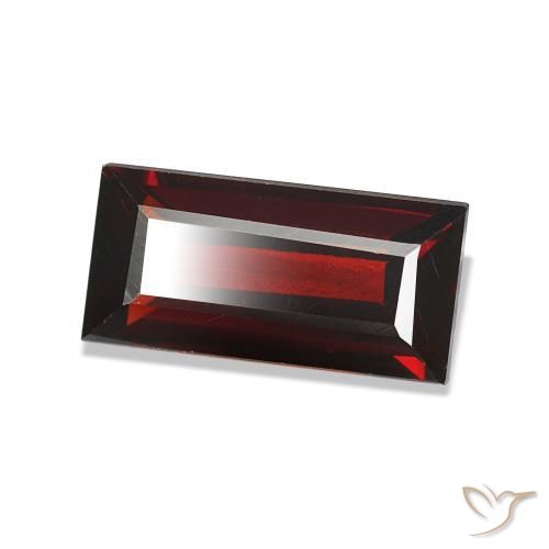 Granada Almandina Vermelho escuro Natural 1.71ct, baguete, VVS