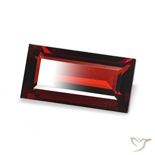 Granada Almandina Vermelho escuro Natural 1.61ct, baguete, VVS