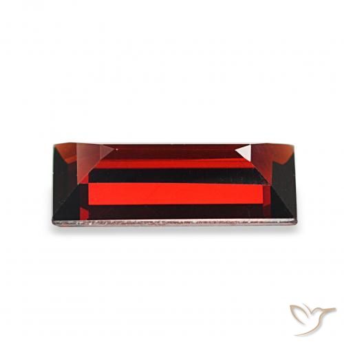 Granada Almandina Vermelho escuro Natural 1.61ct, baguete, VVS