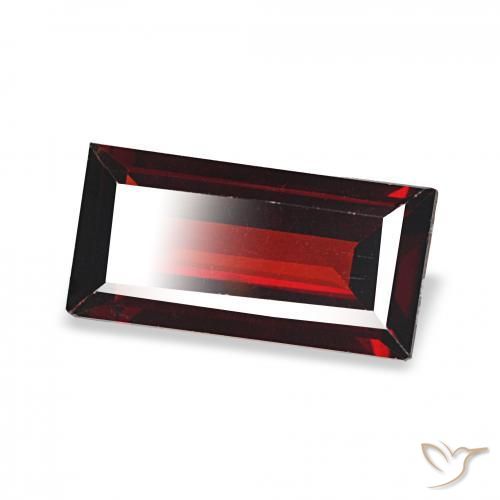 Granada Almandina Vermelho escuro Natural 1.59ct, baguete, VVS-VS