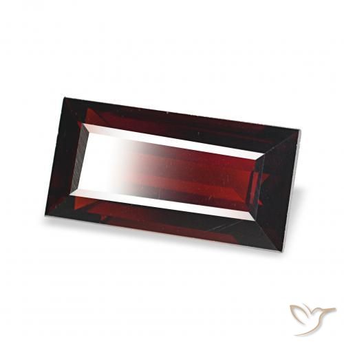 Granada Almandina Vermelho escuro Natural 2.08ct, baguete, VVS