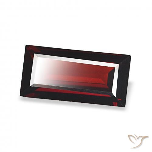 Granada Almandina Vermelho escuro Natural 1.63ct, baguete, VVS