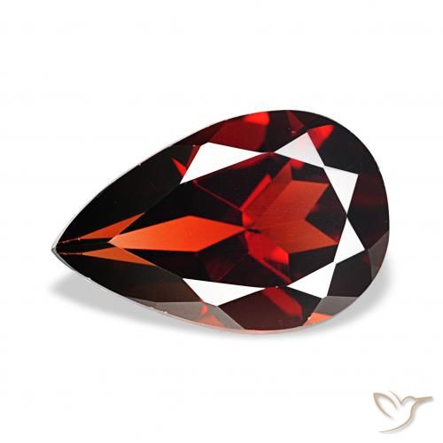 3.48ct Vermelho escuro Granada Almandina, Formato de pêra, VS