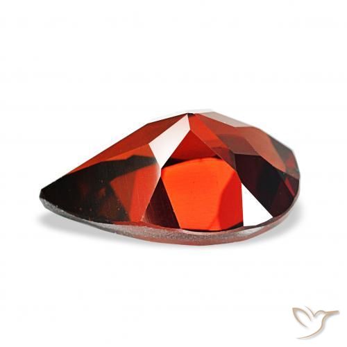 Granada Almandina Vermelho escuro Natural 3.48ct, Formato de pêra, VS