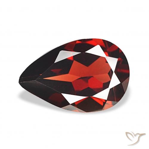 3.04ct Vermelho escuro Granada Almandina, Formato de pêra, VVS-VS