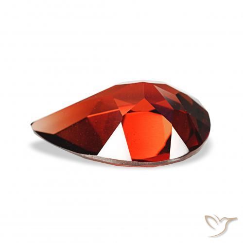 Granada Almandina Vermelho escuro Natural 3.04ct, Formato de pêra, VVS-VS