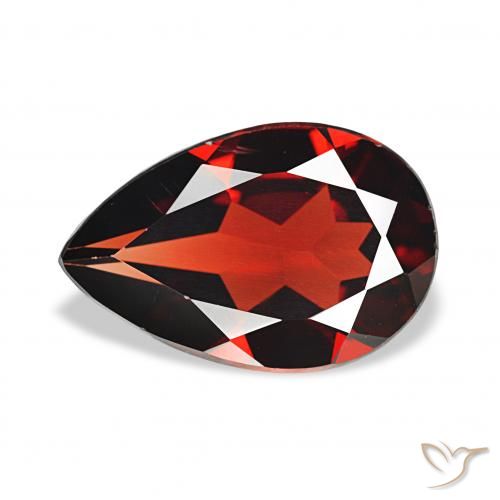 3.17ct Vermelho escuro Granada Almandina, Formato de pêra, VVS-VS