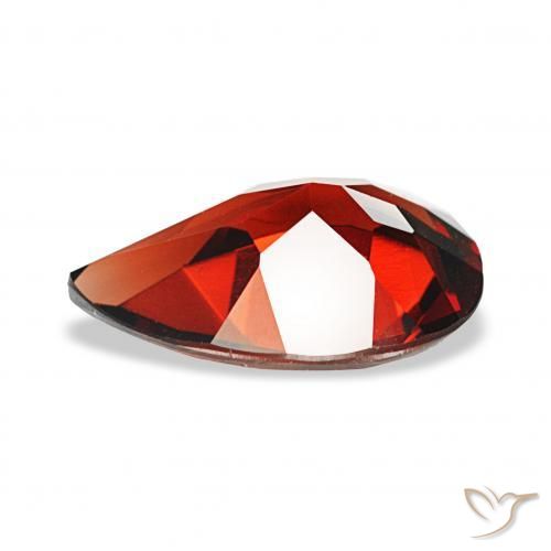 Granada Almandina Vermelho escuro Natural 3.17ct, Formato de pêra, VVS-VS