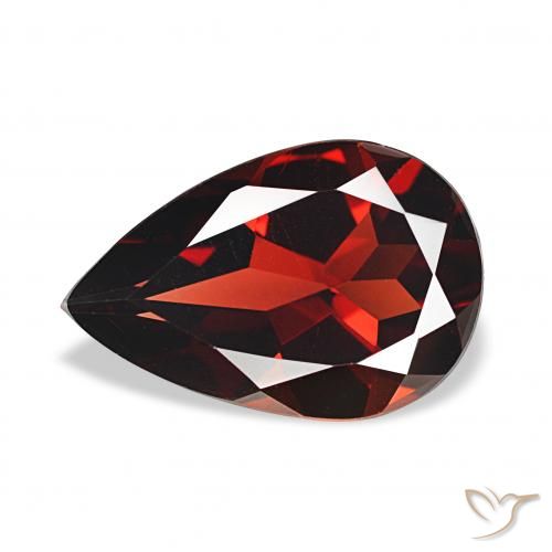 3.09ct Vermelho escuro Granada Almandina, Formato de pêra, VS