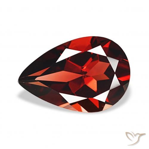 3.36ct Vermelho escuro Granada Almandina, Formato de pêra, VVS-VS