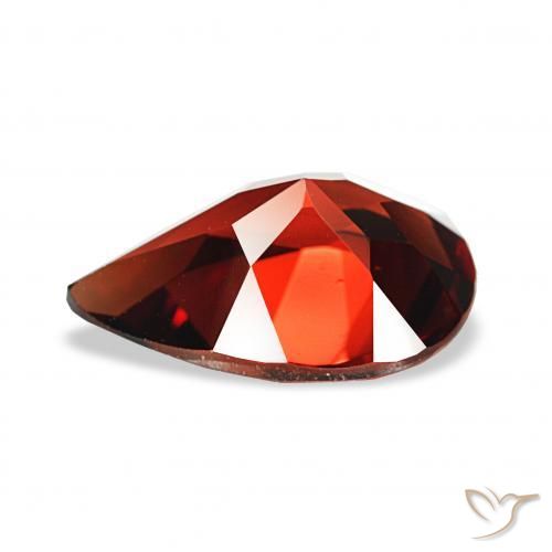 Granada Almandina Vermelho escuro Natural 3.36ct, Formato de pêra, VVS-VS